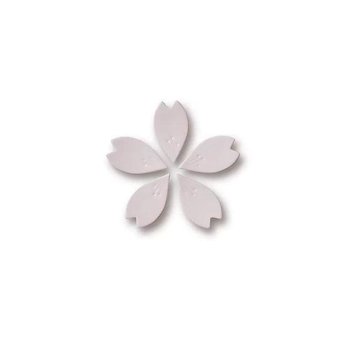 Hiracle Sakura Porcelain Chopstick Rests - Japanese Cherry Blossom Chopstick Holders for Sushi, Asian Dining & Home Decor - Set of 6 Elegant Tableware Accessories