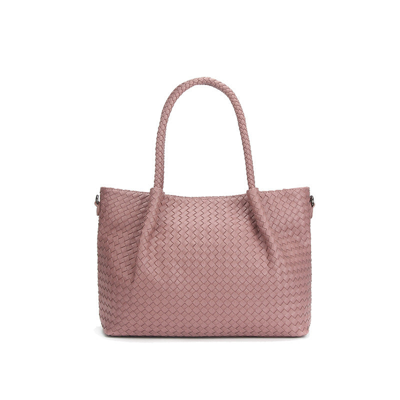 Vegan Leather Large Capacity Tote Bag for Women - Soft & Stylish Carryall for Work, Travel, and Everyday Use
