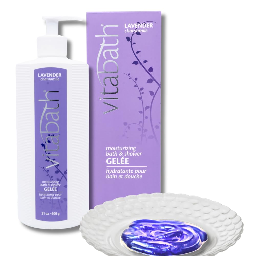 Vitabath Lavender Chamomile Moisturizing Body Wash & Shower Gel - 21 oz | Calming Hydrating Botanical Formula for Soft Skin | Relaxing Bath & Shower Experience for Stress Relief & Better Sleep