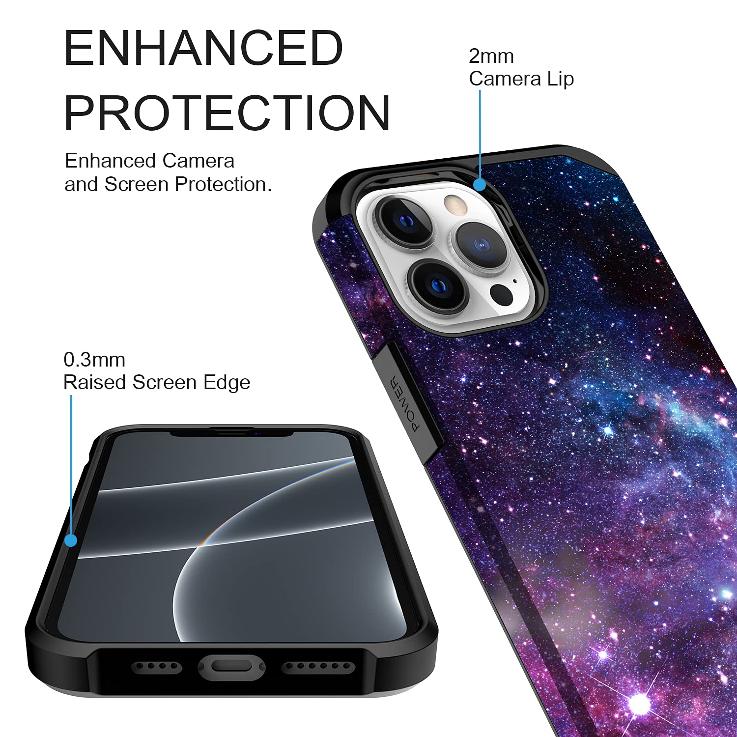 Premium iPhone 13 Pro Max Case - Slim Hybrid Shockproof Hard Cover with Stylish Stardust Design | Fashionable & Protective Armor Case for iPhone 13 Pro Max | Perfect for Daily Use, Travel & Outdoor Activities