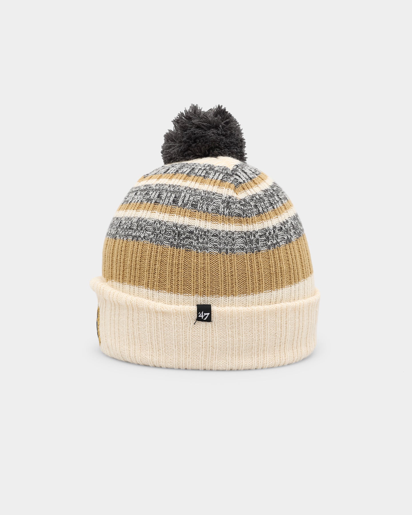 47 Brand Vegas Golden Knights Breakaway Cuff Knit Beanie - Natural Tan - Official NHL Team Hat for Winter Sports & Casual Wear