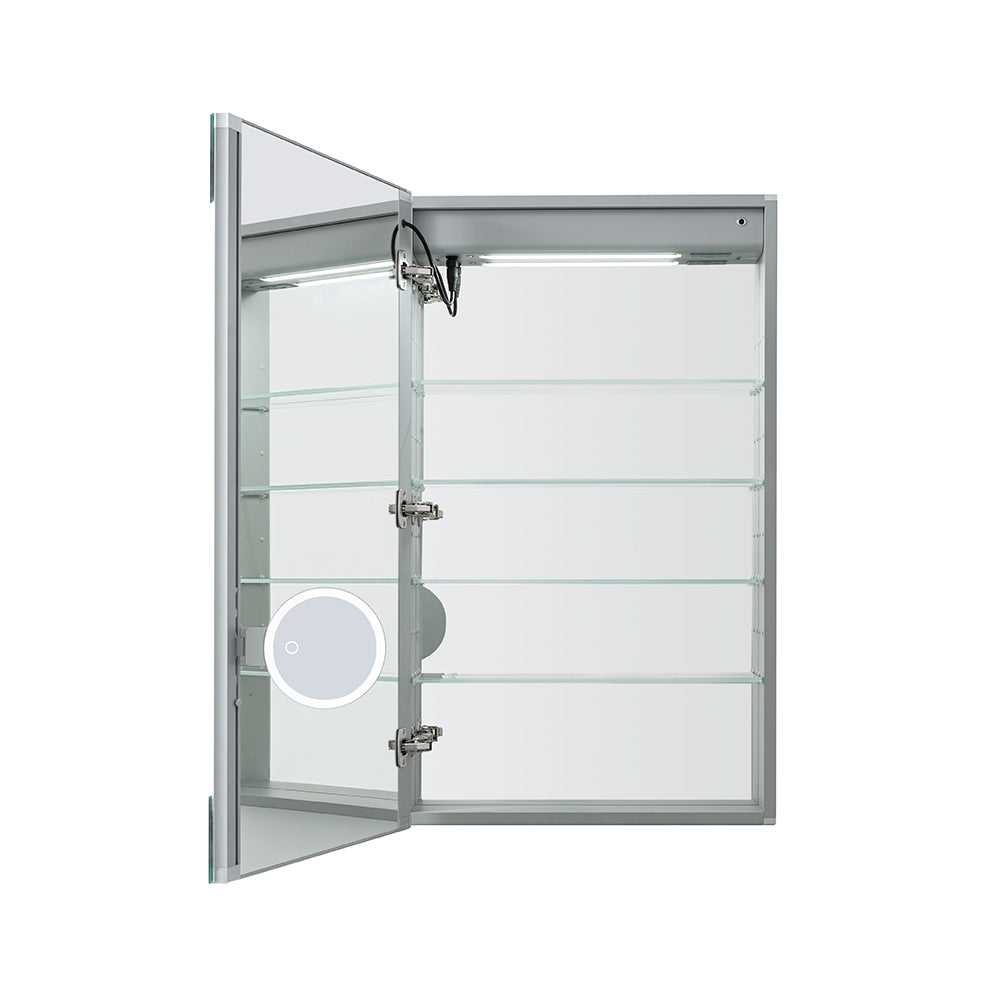 Aquadom Edge Royale 20x32 LED Lighted Medicine Cabinet - Right or Left Hinge Bathroom Mirror with Soft Lighting for Shaving & Makeup | Perfect for Modern Bathrooms & Vanities