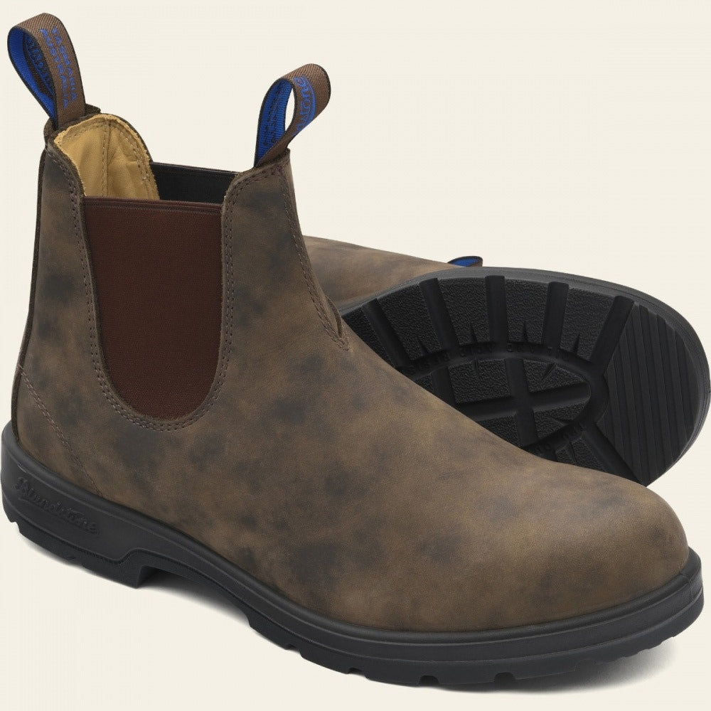 Blundstone Thermal 584 Chelsea Boots for Men & Women - Rustic Brown Leather Winter Boots with Insulation - Perfect for Hiking, Work & Outdoor Activities