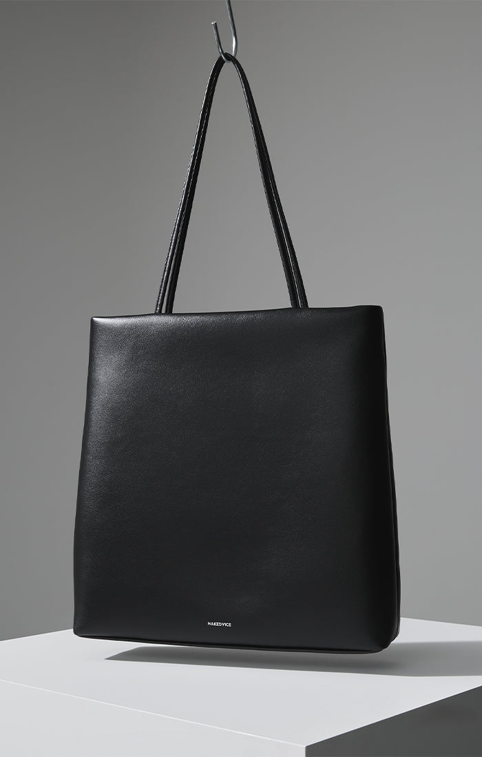 Franklin Black Leather Tote Bag for Women - Stylish & Spacious Handbag for Work, Travel & Everyday Use
