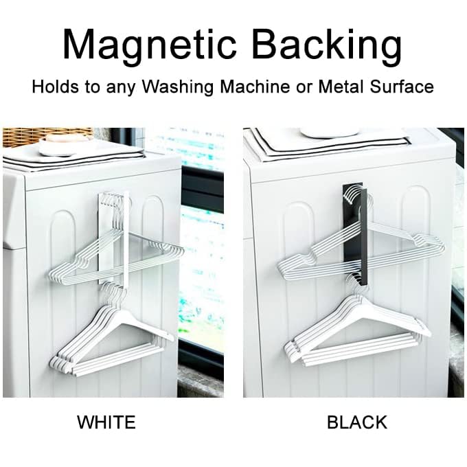 Magnetic Hanger Organizer - Space Saving Hanger Storage Rack for Washing Machine & Closet, Heavy Duty Laundry Hanger Stacker for Adults & Kids Clothes (Perfect for Small Spaces, Laundry Rooms & Closet Organization)