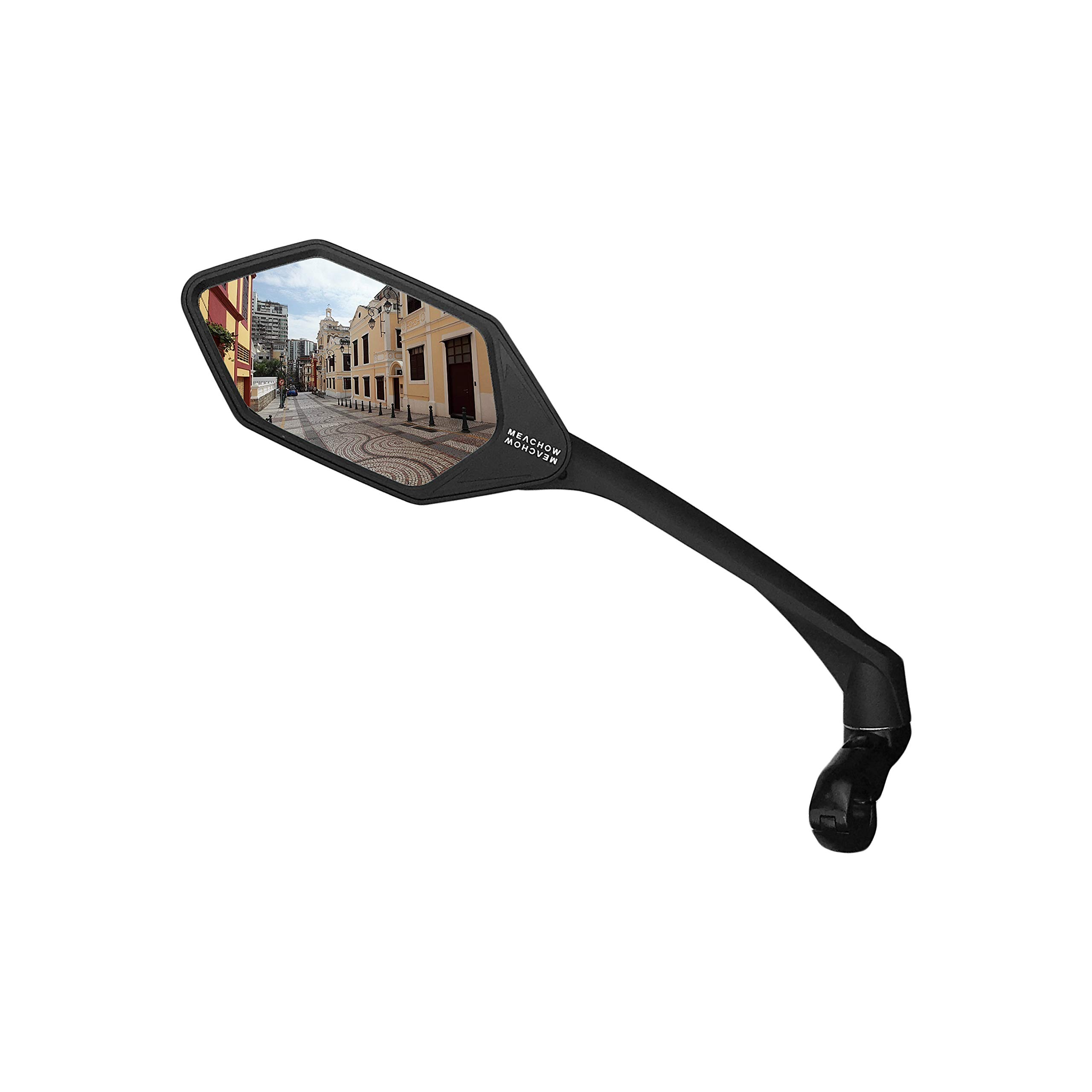 MEACHOW Scratch-Resistant Glass Bike Mirror - Rotatable Handlebar Rearview Mirror for Safe Cycling (ME-007) | Perfect for Road Bikes, Mountain Bikes & Commuting