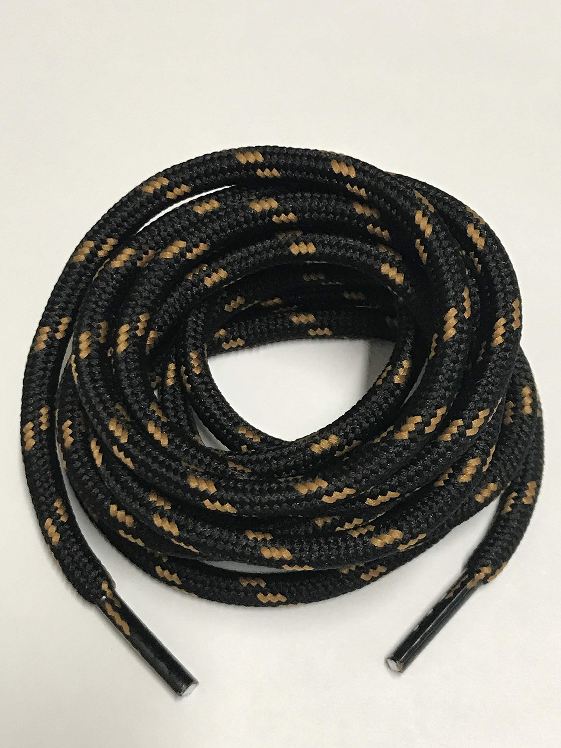 6 Pairs 5MM Thick Heavy Duty Round Boot Laces - Durable Replacement Shoelaces for Hiking & Work Boots - Perfect for Outdoor, Construction & Safety Shoes