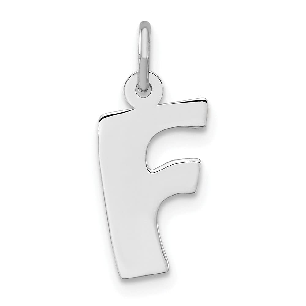 Kate Collection Sterling Silver Black Bow Bubble Block Initial F Pendant - Elegant Jewelry Gift for Women, Perfect for Birthdays, Anniversaries & Special Occasions