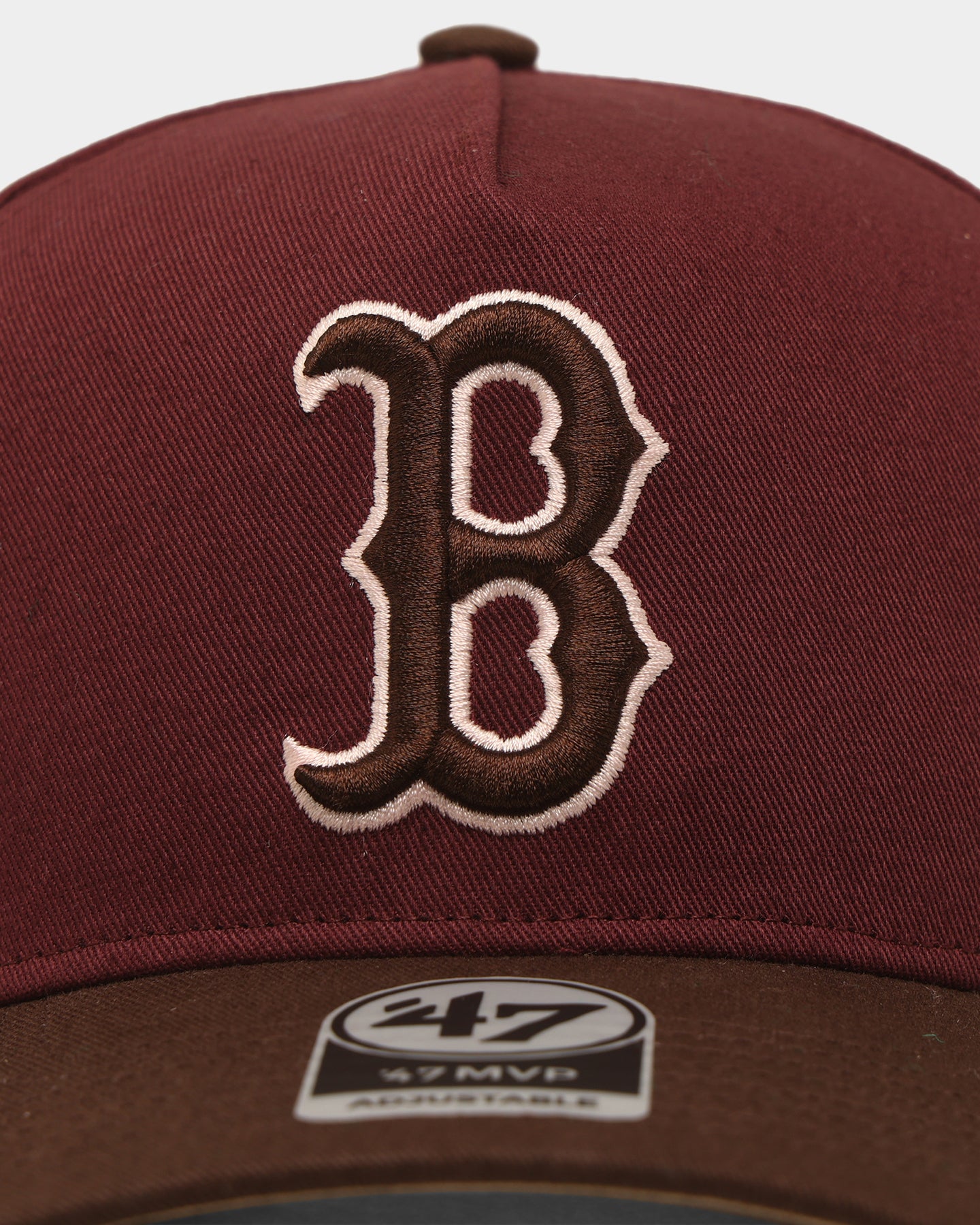 47 Brand Boston Red Sox 'Bacon Me Crazy' MVP DT Snapback Hat - Dark Maroon/Brown Adjustable Baseball Cap for Men & Women - Perfect for Baseball Games, Sports Events & Streetwear Fashion