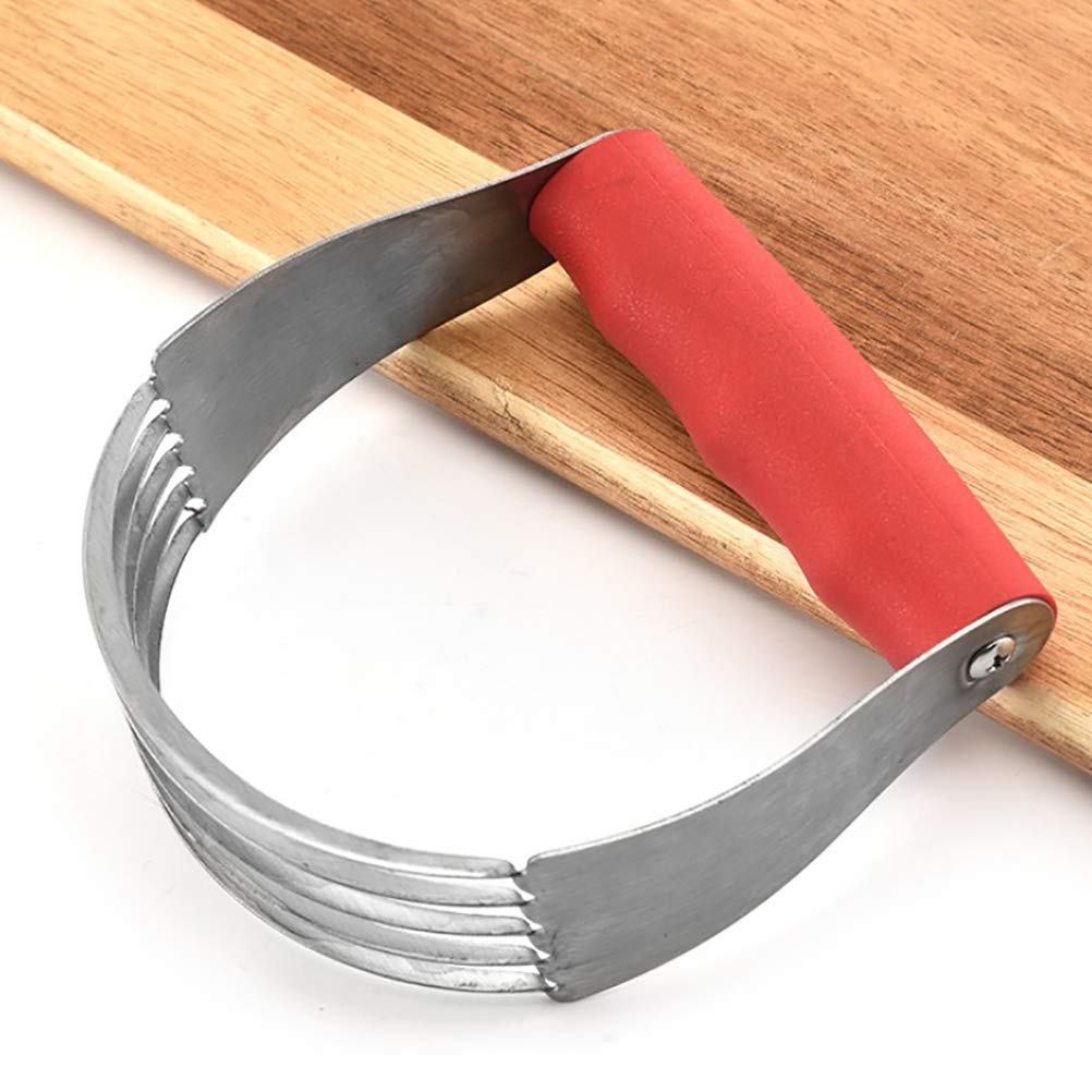 Stainless Steel Dough Mixer - Handheld Pastry Cutter & Flour Blender for Baking with Non-Slip Handle - Perfect for Homemade Bread, Pizza Dough & Pastry Making