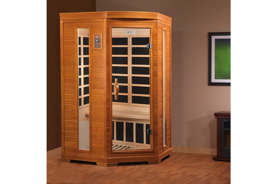 Dynamic Heming 2 Person Low EMF Far Infrared Sauna for Home Relaxation & Detox - Perfect for Wellness & Pain Relief Therapy