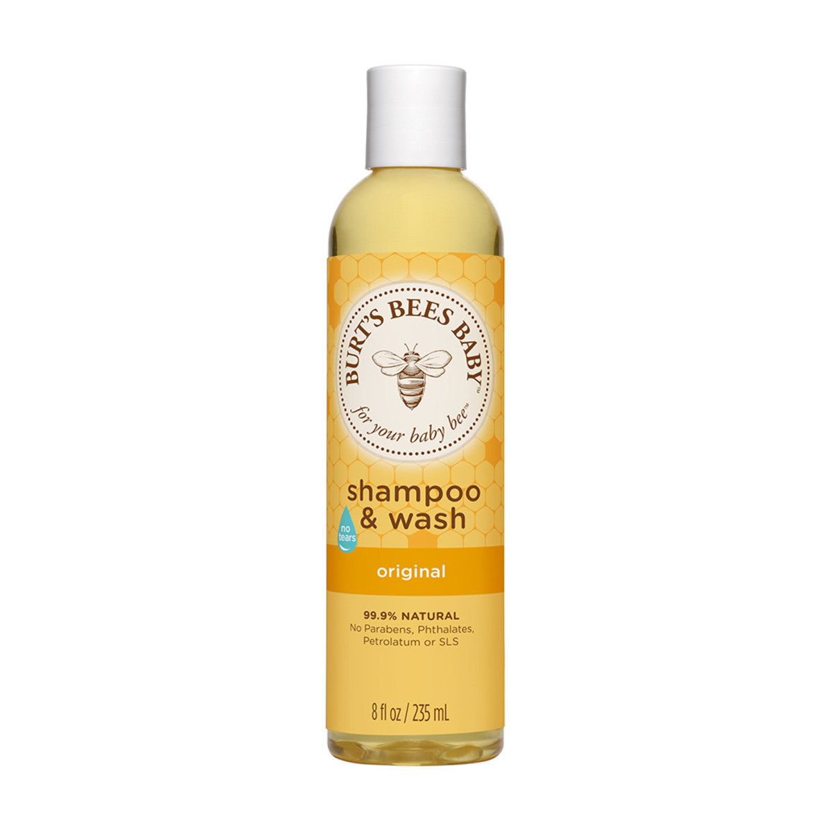 Burt's Bees Baby Bee Tear-Free Shampoo & Body Wash - 8 fl oz (236ml) for Gentle Baby Bath Time & Sensitive Skin Care