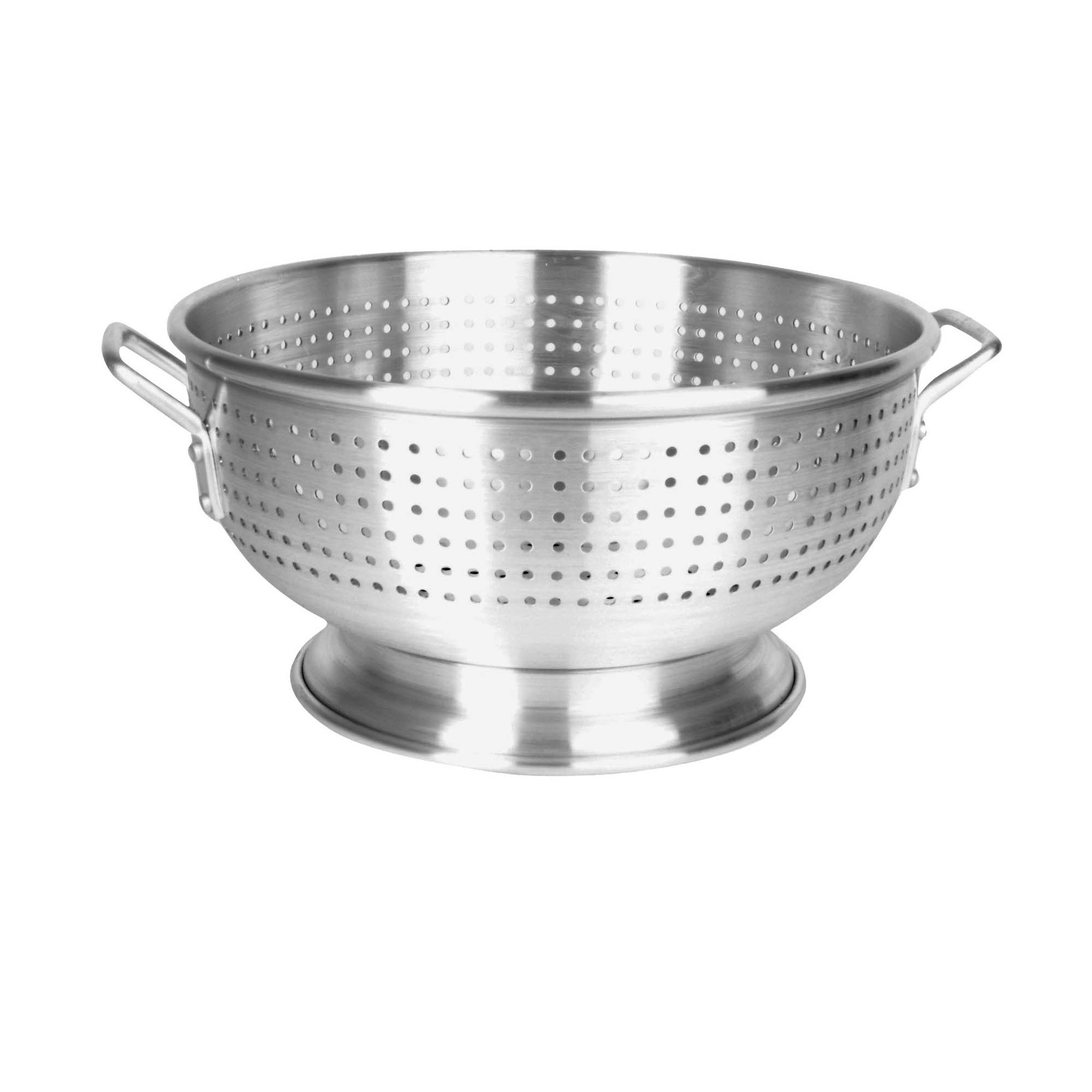 Thunder Group ALHDCO001 8 Qt. Aluminum Colander - Durable Stainless Steel Mesh Strainer for Pasta, Vegetables & Fruits - Perfect for Kitchen, Restaurant & Food Prep