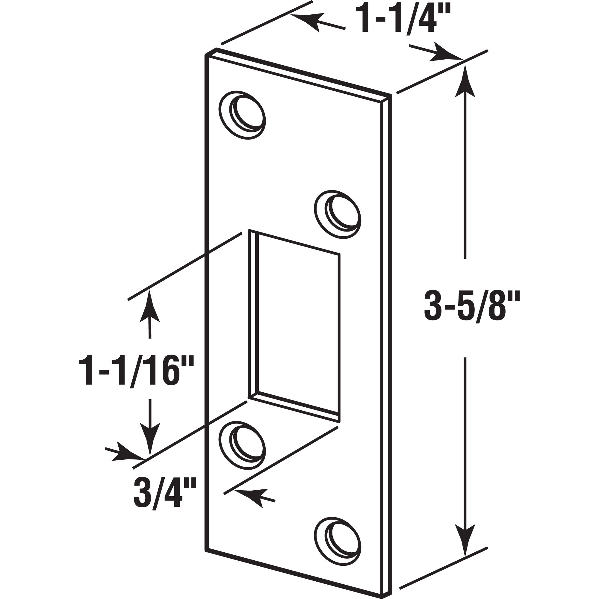 Prime-Line MP2235-5 High Security Deadbolt Strike Plate - 5 Pack Brass Plated for Doors - Perfect for Home Security & Commercial Buildings
