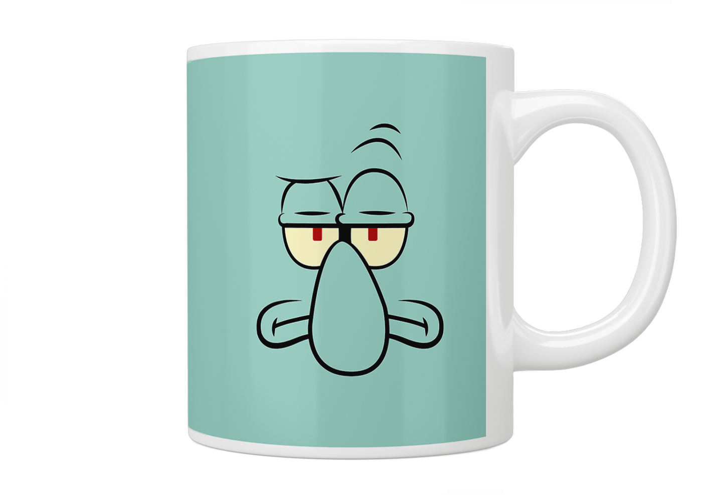 SpongeBob SquarePants Squidward Coffee Mug - Funny Cartoon Character Ceramic Cup for Tea & Hot Drinks - Perfect Gift for Nickelodeon Fans, Office Use & Home Decor
