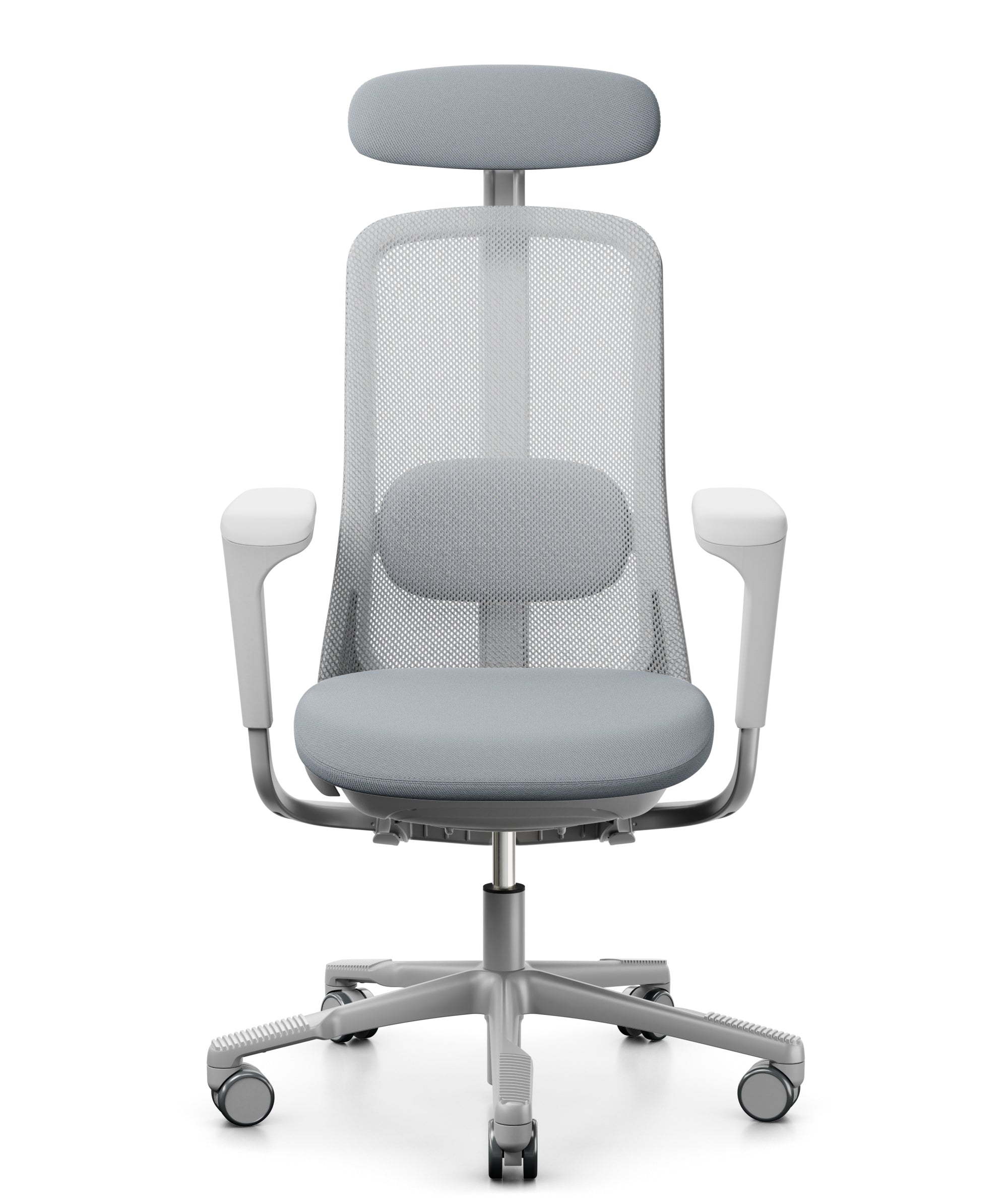 HÅG SoFi Mesh 7500 Ergonomic Office Chair with Adjustable Headrest - Light Grey - Comfortable Desk Chair for Home Office & Workspace