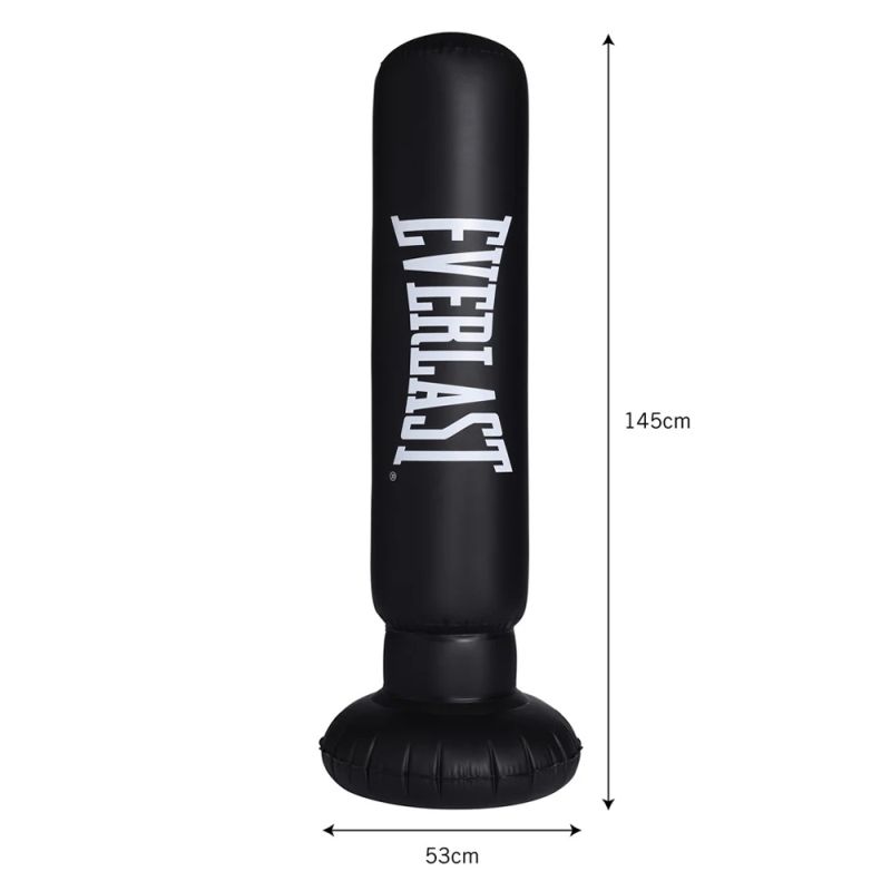 Everlast Inflatable Punching Bag for Adults & Kids - Heavy Duty Stand Up Boxing Training Equipment for Home Gym, Martial Arts, Stress Relief & Fitness Workouts