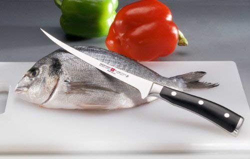 Wüsthof Classic IKON Fillet Knife - Premium Stainless Steel Boning Knife for Fish & Meat - Perfect for Professional Chefs & Home Cooking