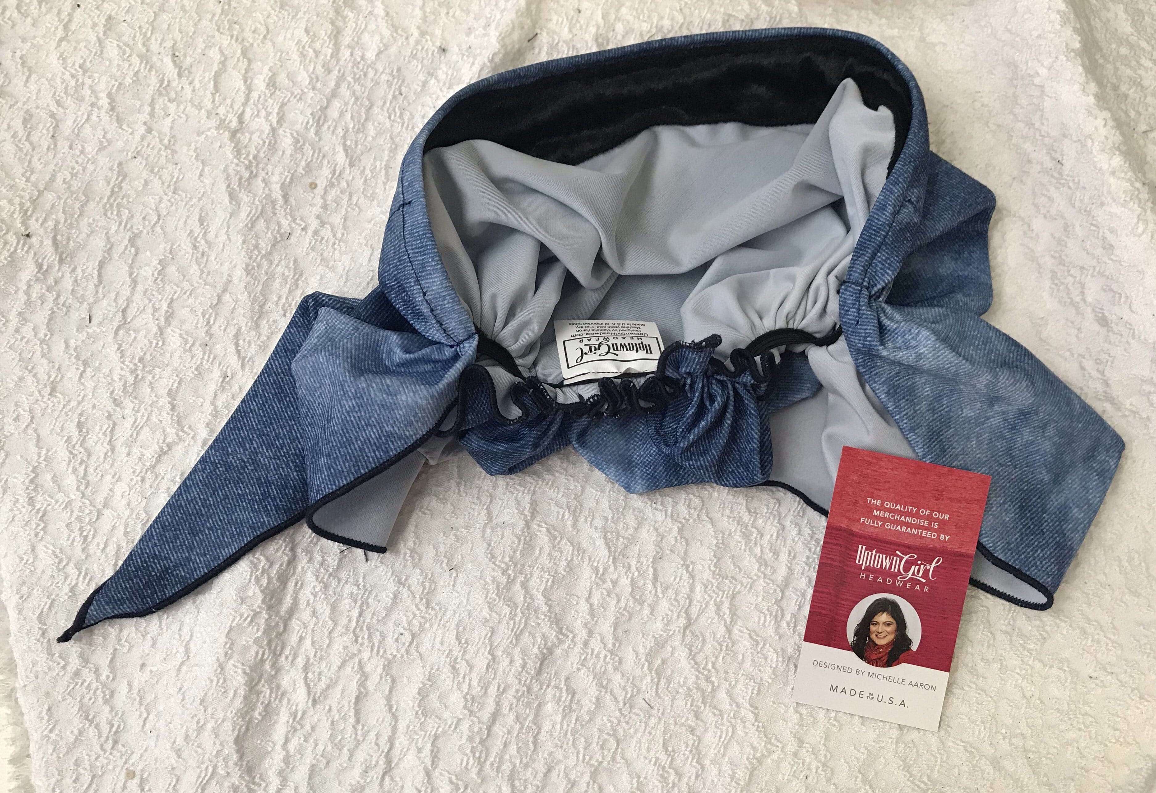 Swim Hair Wrap & Swim Cap Head Scarf - Tichel for Pool & Beach | Waterproof Head Cover for Women with Natural Hair | USA Made | Perfect for Swimming, Surfing & Water Sports