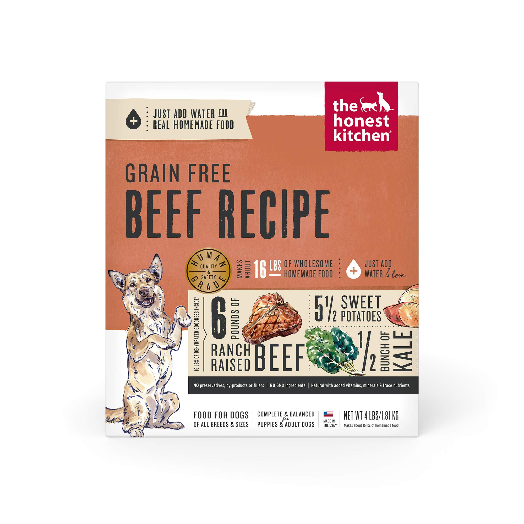 The Honest Kitchen Human Grade Dehydrated Grain Free Dog Food - Complete Meal or Topper for Dogs | Perfect for Sensitive Stomachs & All Life Stages