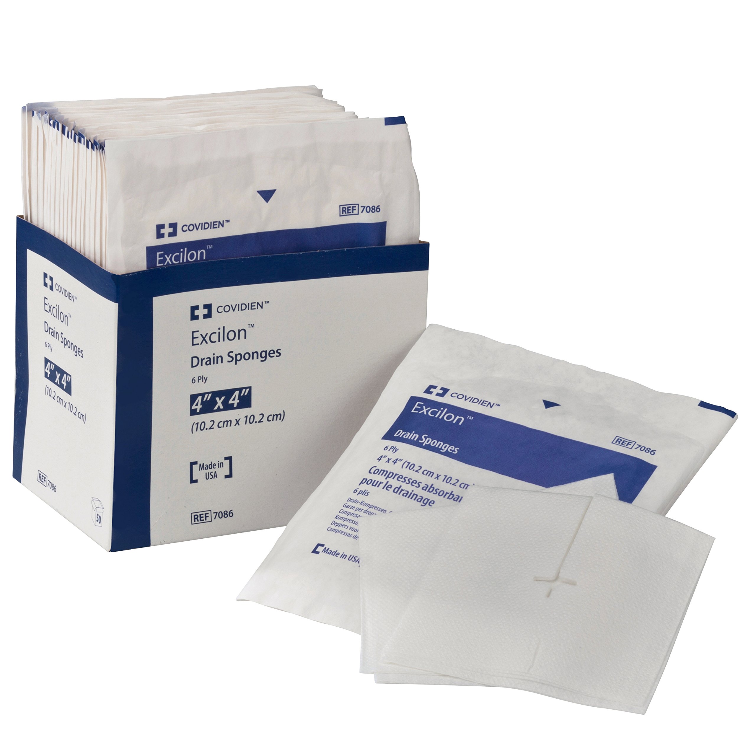 Covidien 7086 Excilon Sterile Drain Sponges 4