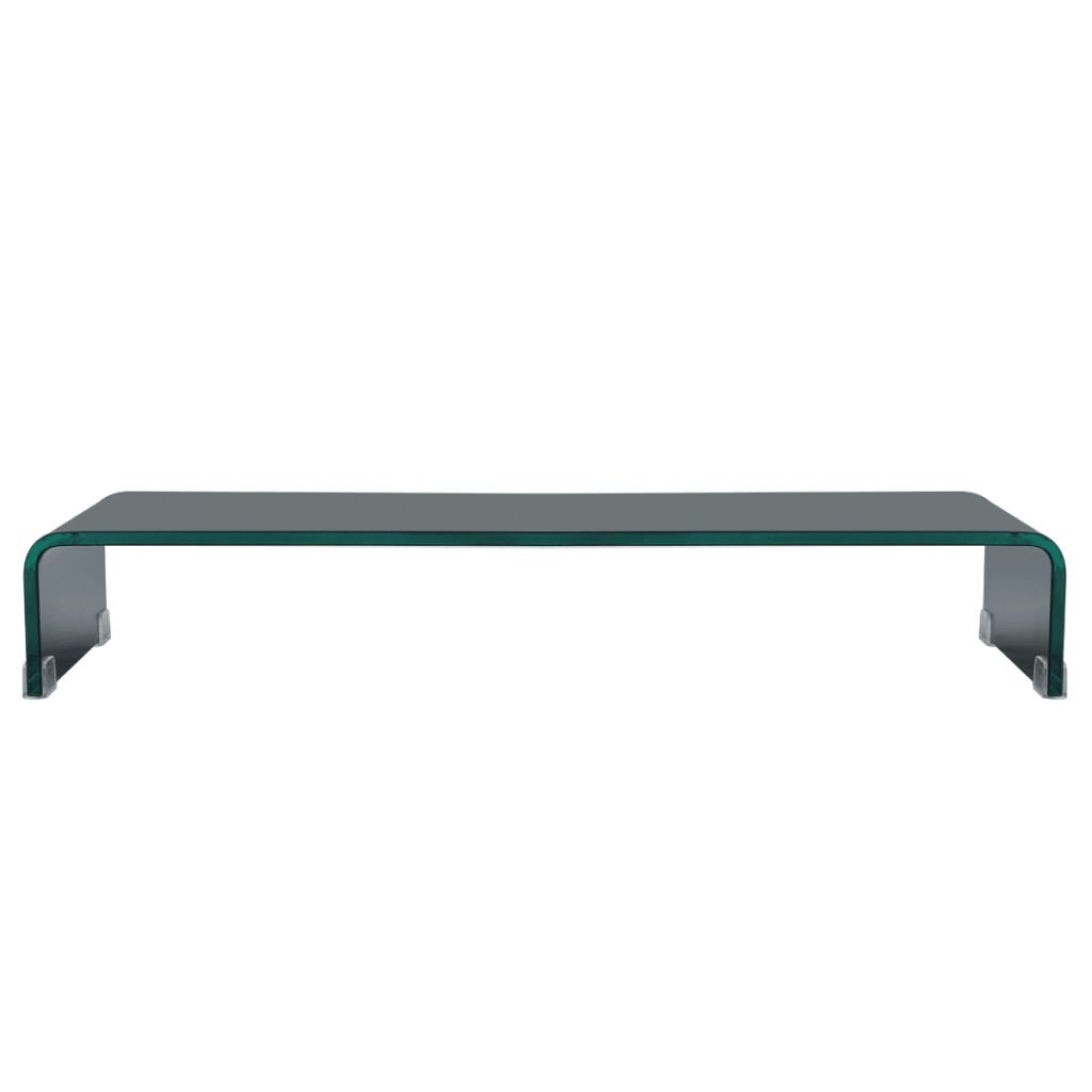 Black Glass Monitor Stand for Desk - 31.5