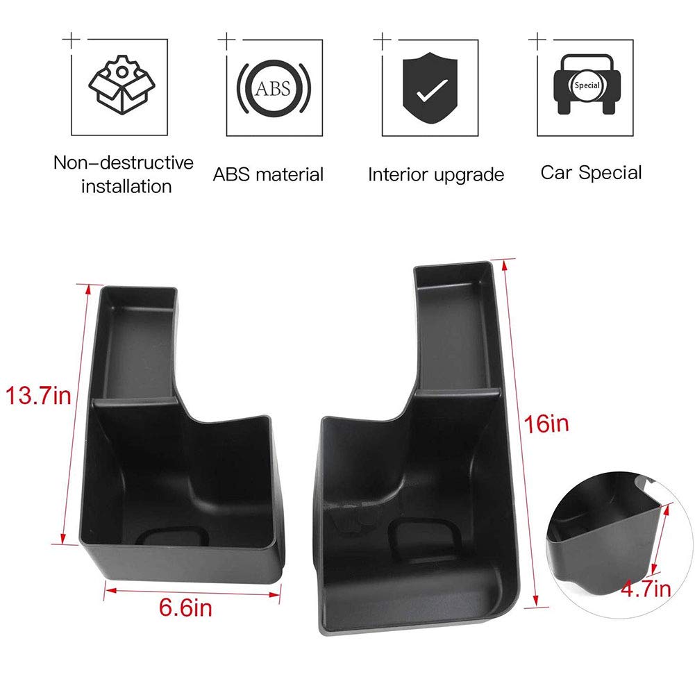 Jeep Wrangler JL JLU 2018-2021 Trunk Organizer & Cargo Storage Bin - Rear Wheel Well Side Tray for Car Interior Accessories | Perfect for Road Trips & Outdoor Adventures