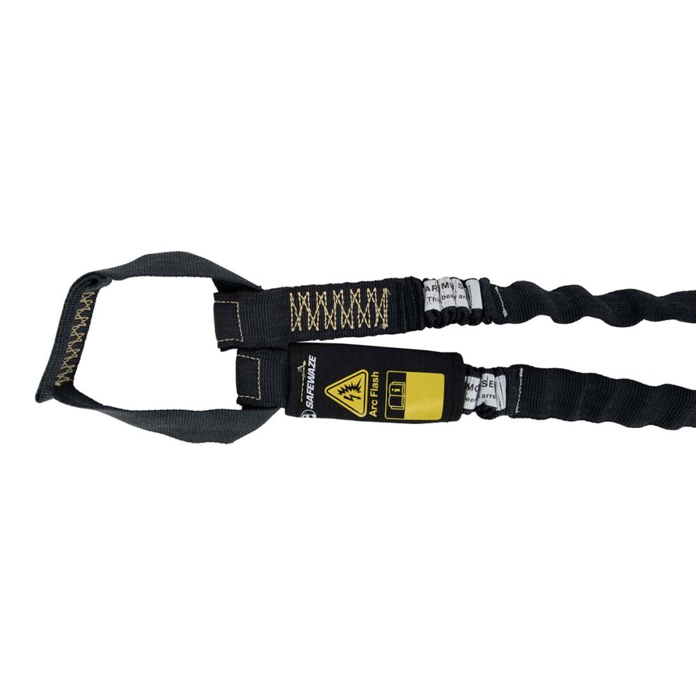 Arc Flash 6' Internal Energy Absorbing Lanyard - Aramid Fiber, Dual Leg Safety Harness with Soft Loop & Snap Hook - Perfect for Electrical Work & Fall Protection