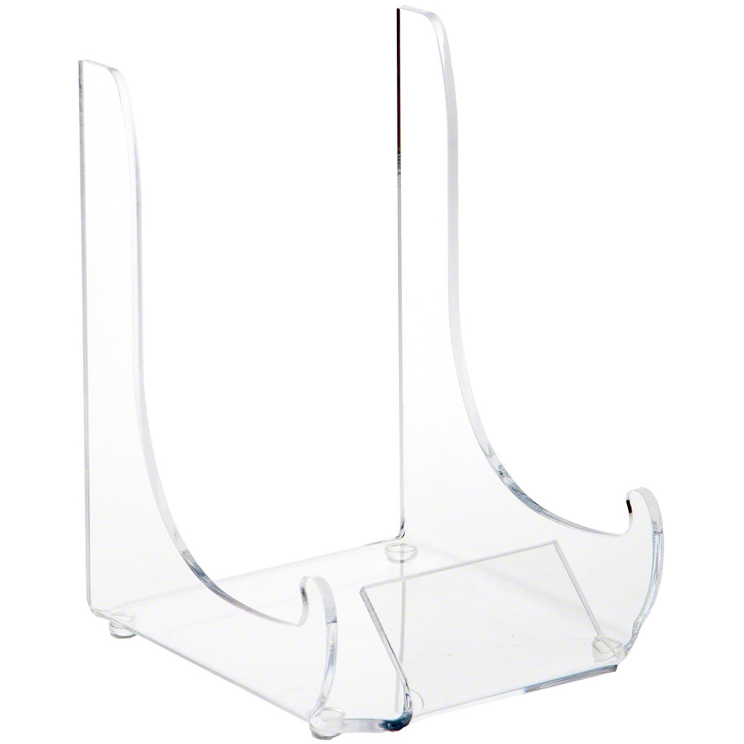 Plymor Clear Acrylic Display Easel Stand with Label Holder - 7.5