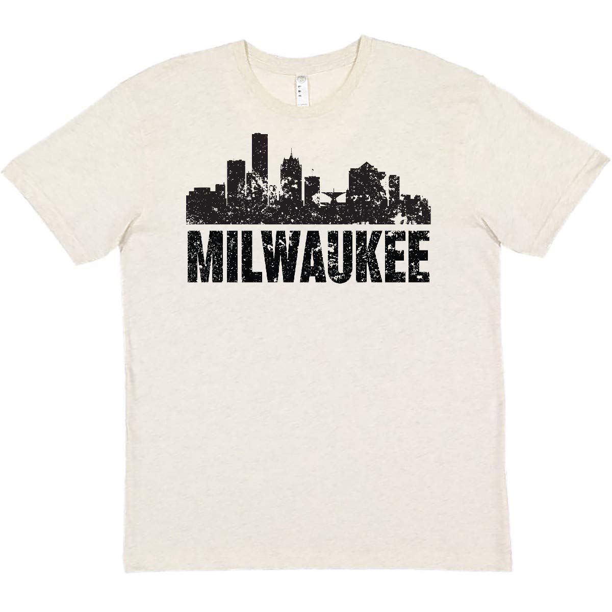 Inktastic Milwaukee Skyline Grunge Graphic T-Shirt for Men & Women - Vintage Urban Style Tee for City Lovers, Streetwear & Casual Outfits