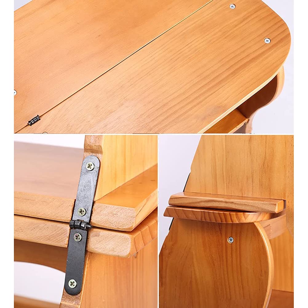 XHALERY 3-Step Folding Step Stool Chair with Backrest - Multifunctional Ladder Stool for Adults, Foldable Storage Step Stool for Kitchen, Bathroom, Closet Organization & Home Use