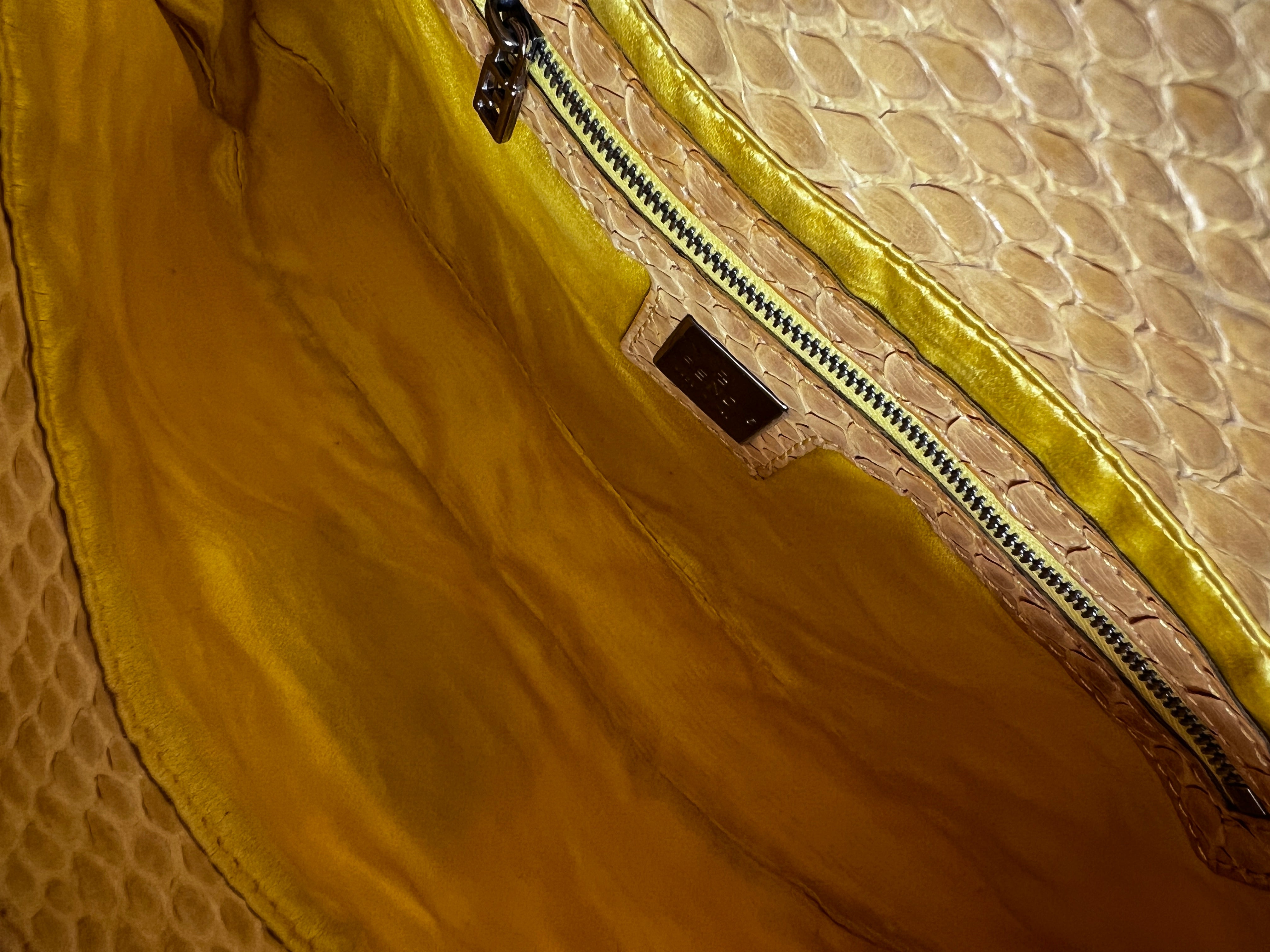 Vintage Fendi Lemon Sequin Baguette Bag - Luxury Designer Shoulder Purse for Women, Perfect for Parties, Weddings & Special Occasions