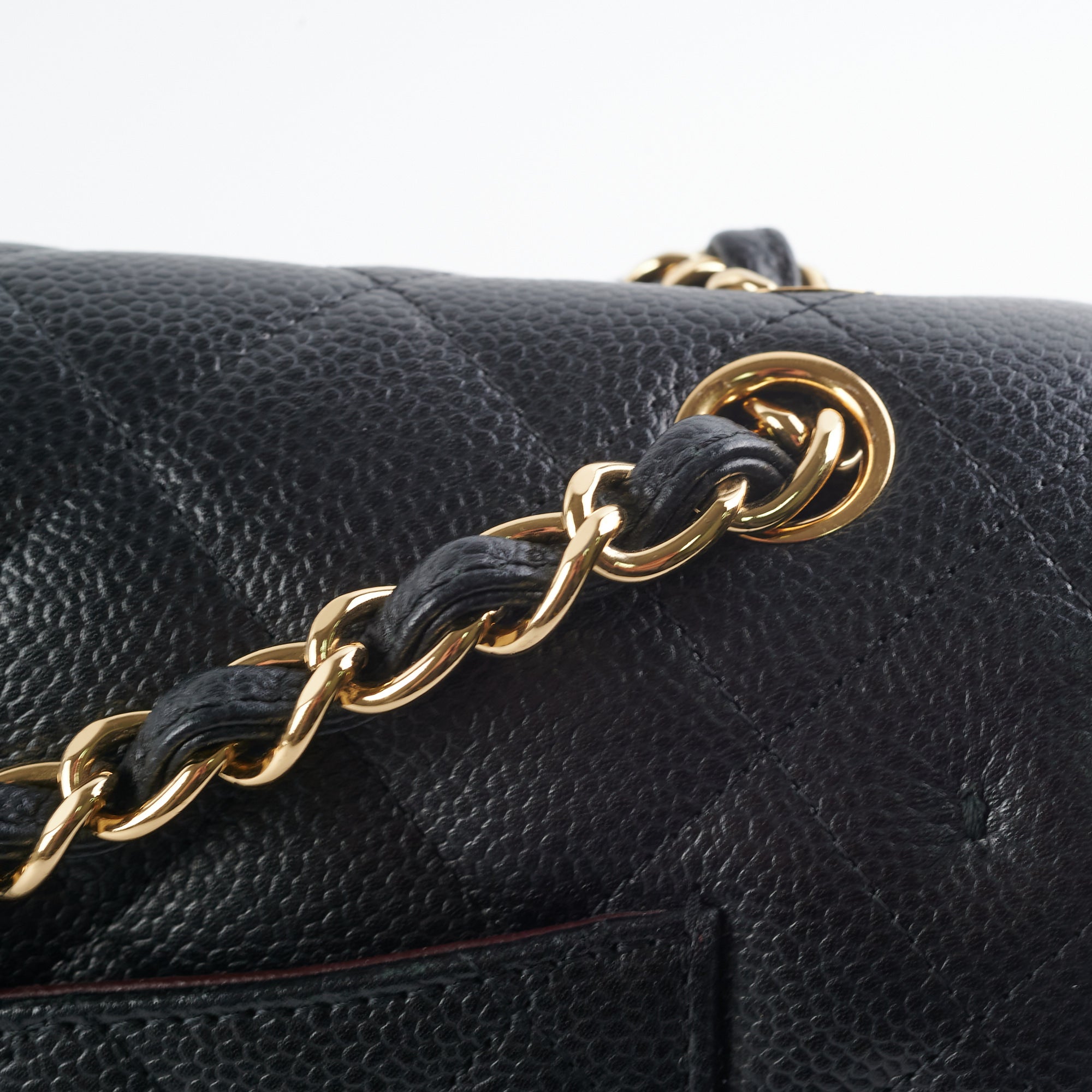 Chanel Quilted Caviar Leather Double Flap Jumbo Bag in Black | Luxury Designer Handbag for Women | Perfect for Evening Events, Work & Special Occasions