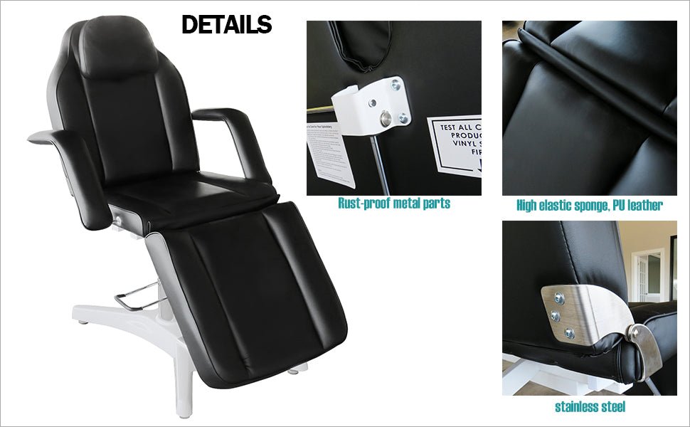 Greenlife® Katia Superlative SPA Beauty Hydraulic Facial Bed Tattoo Chair - Professional Salon & Spa Equipment for Facial Treatments, Massage & Tattoo Services