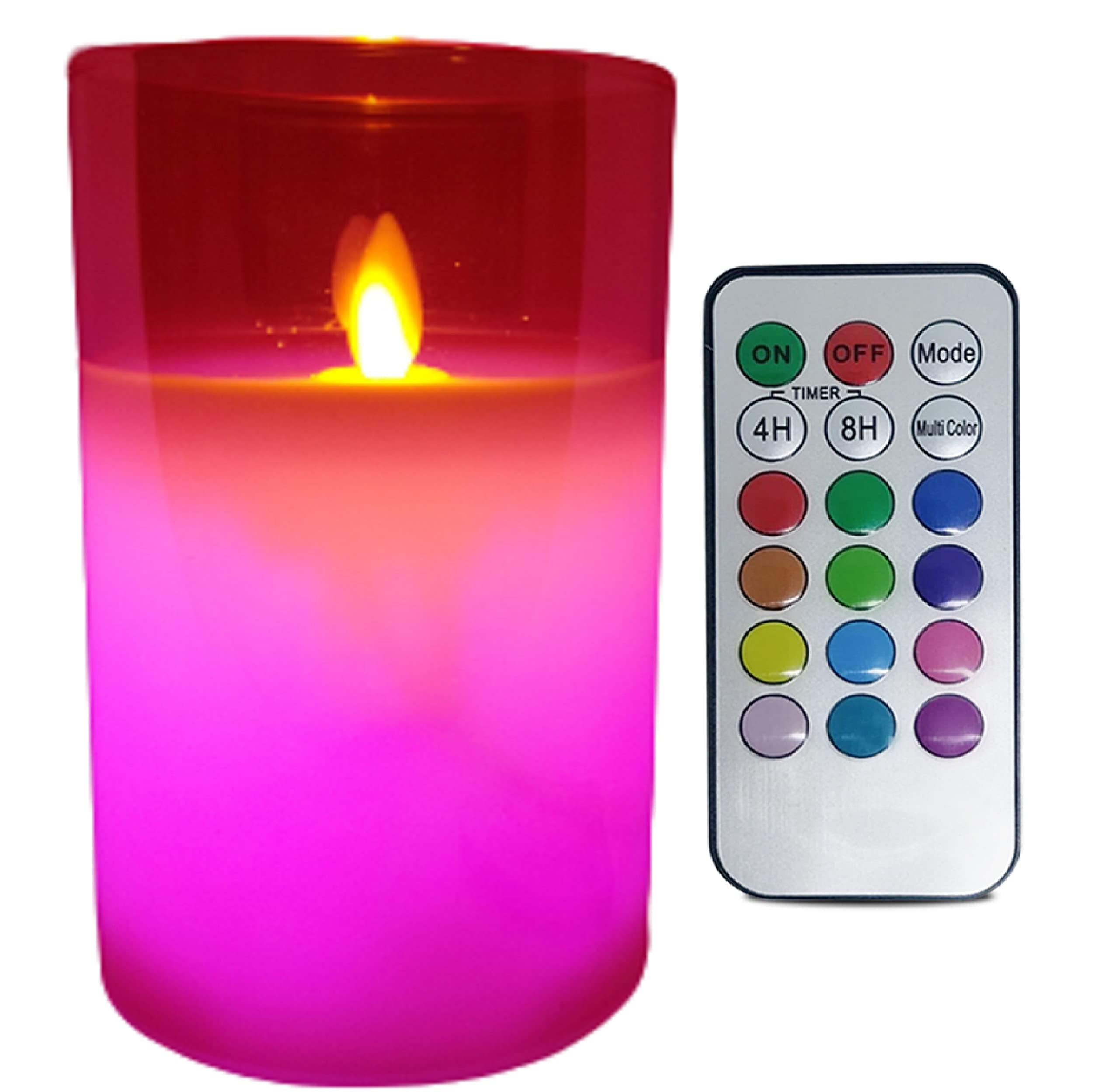 Flameless Candles with Remote - 12 Color Changing Scented for Home Decor