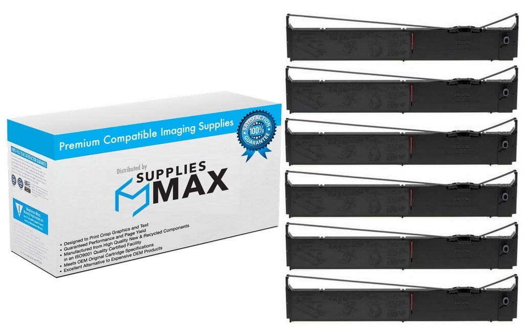 DFX-9000 Series Compatible Black Printer Ribbons - 6 Pack (85475) | High-Quality Replacement for Plotter Printing | Perfect for CAD Drawings, Engineering Designs & Large Format Printing