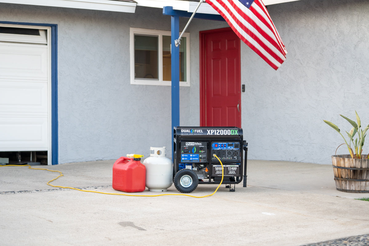 12,000W Dual Fuel Portable Generator with CO Alert - Reliable Backup Power for Home, Camping & Emergency Use