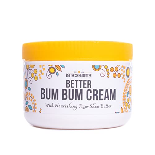 Organic Unrefined Shea Butter Cream - Skin Tightening & Moisturizing Whipped Body Butter with Silky Vanilla Scent | Bum Bum Cream for Cellulite Reduction & Stretch Marks | Perfect for Daily Hydration, Post-Workout Recovery & Spa-Like Self Care