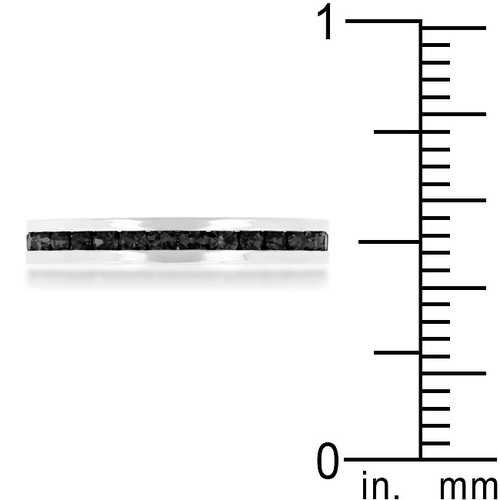 Elegant Stackable Jet Black Crystal Rings for Women - Trendy Layered Jewelry for Everyday Wear & Special Occasions