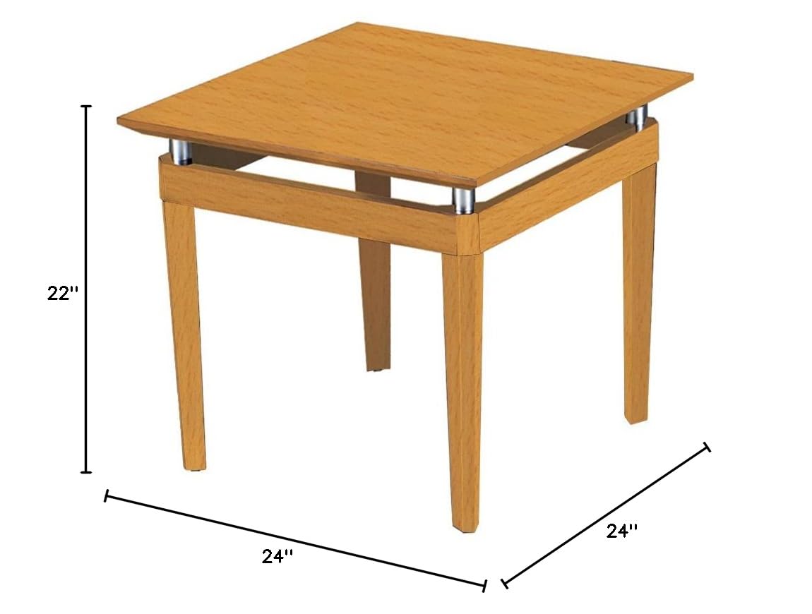 Mayline Occasional Tables End Table - Modern Side Table for Living Room, Bedroom & Office - Small Accent Table with Sturdy Metal Base - Perfect for Coffee, Books & Decor