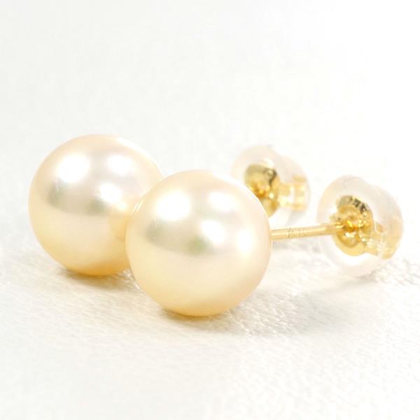 18K Yellow Gold Pearl Earrings for Women - Elegant & Timeless Pearl Stud Earrings - Perfect for Weddings, Parties & Everyday Wear