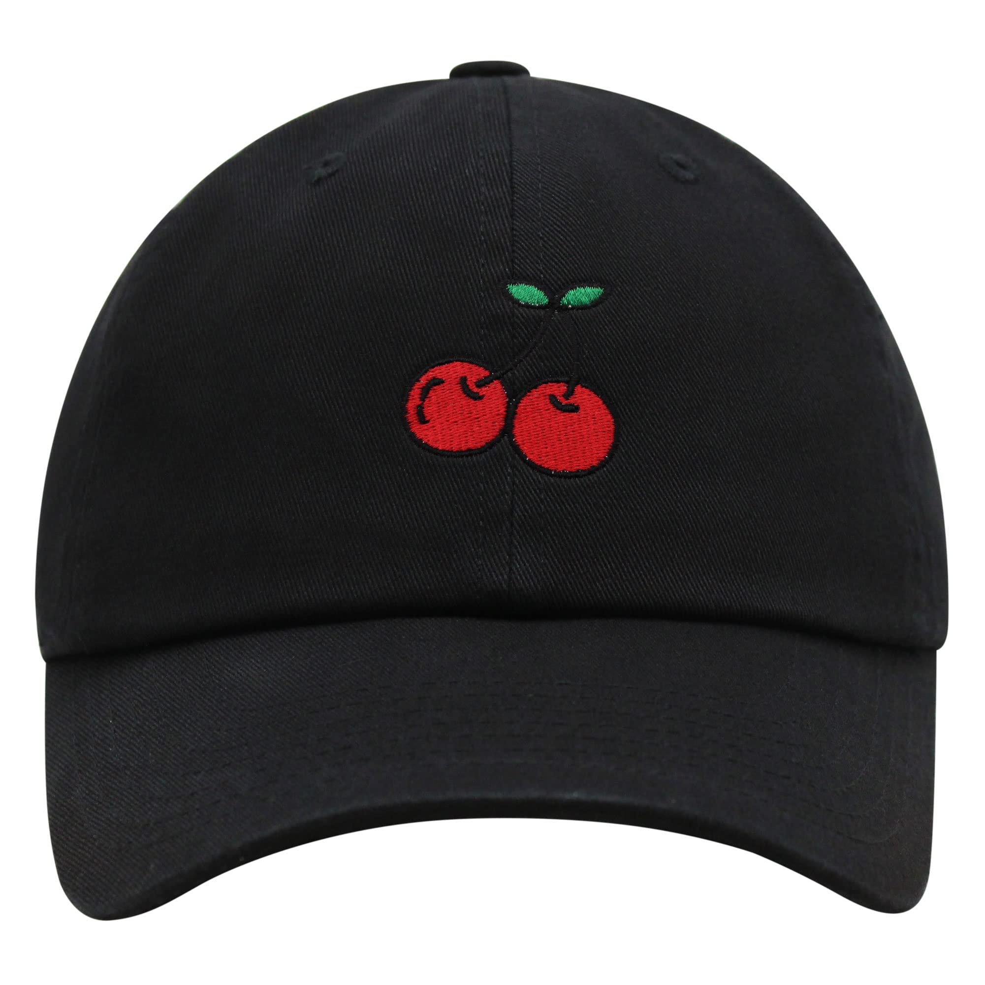 Premium Embroidered Dad Hat - JPAK Cherries Baseball Cap for Men & Women - Stylish Fruit Design for Outdoor, Casual & Sports Wear