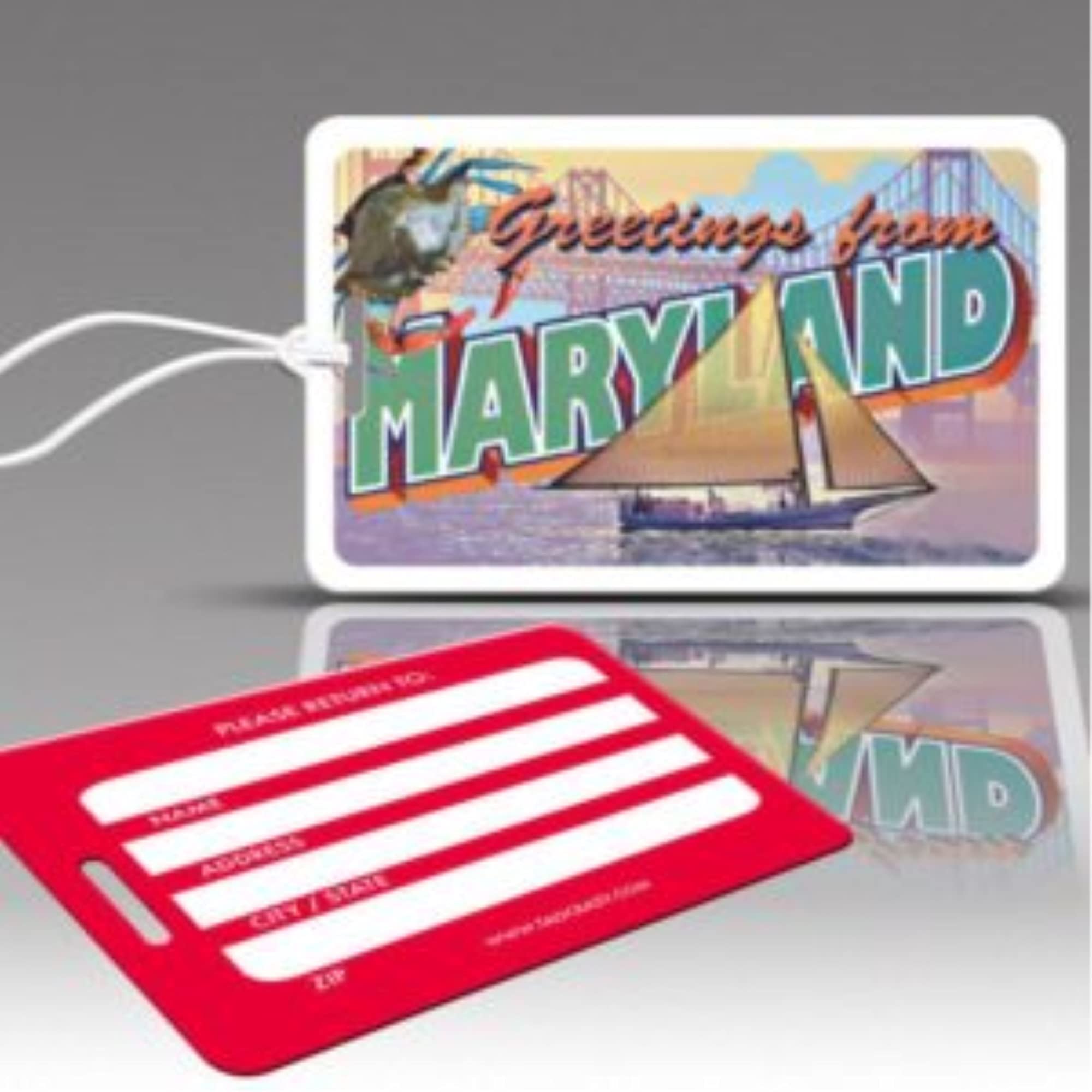 Americana Collection Luggage Tags - Maryland State Themed Travel Accessories for Suitcases & Bags | Perfect for Vacation, Business Trips & Air Travel