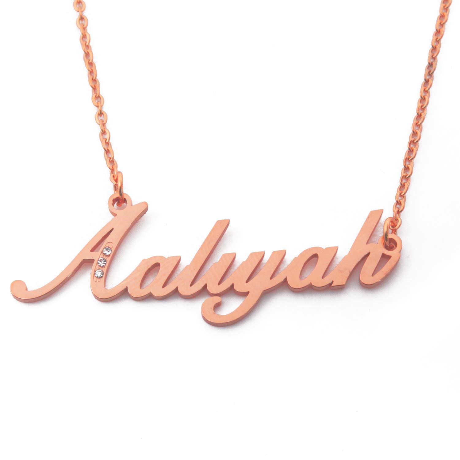 Personalized Aaliyah Name Necklace in Rose Gold - Dainty Custom Jewelry Gift for Women, Girlfriend, Mother, Sister & Friend (Elegant Gift Box Included) | Perfect for Birthdays, Anniversaries & Special Occasions