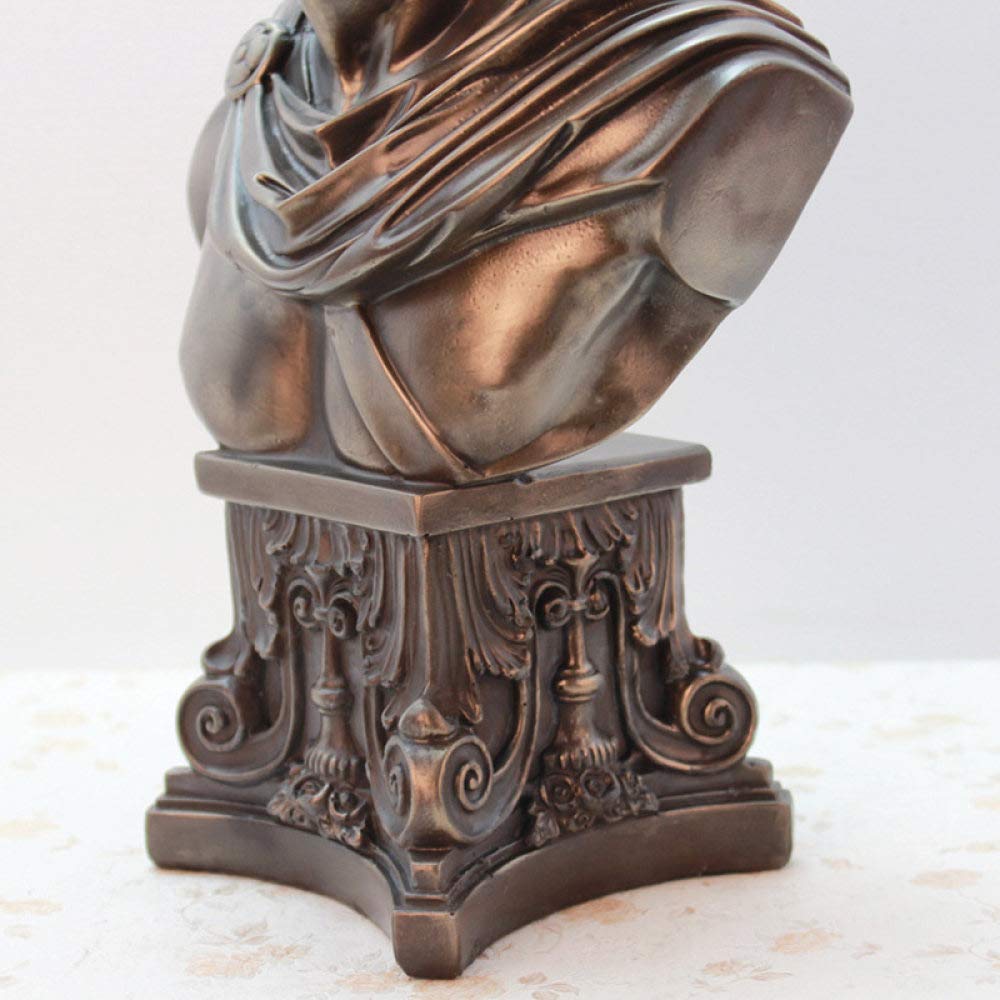 Creative Bronze Resin Thinker Statue - Handcrafted Desktop Sculpture for Home & Office Decor | Indoor Living Room Art Collectible | Perfect for Meditation Spaces & Bookshelf Displays