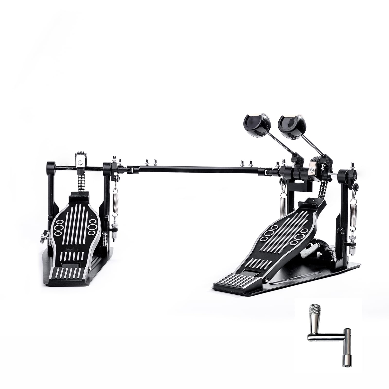 **Heavy Duty Double Bass Drum Pedal - Double Chain Drive for Acoustic & Electronic Drum Kits - Professional Double Kick Pedal (Model V-ST13) - Perfect for Metal, Rock & Live Performances**