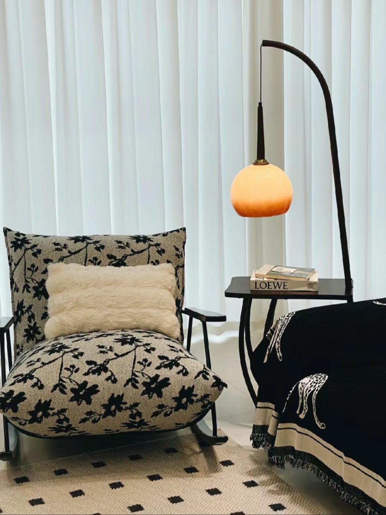 Modern Cantilever Wood Accent Floor Lamp - Adjustable Reading Light for Living Room, Bedroom & Office - Warm Ambient Lighting for Home Decor
