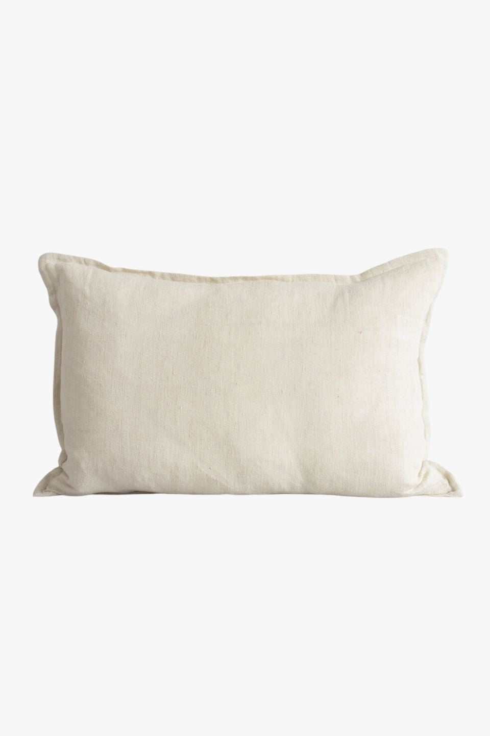 Premium 40x60cm Arcadia Almond Beige Feather Insert Linen Cushion Cover - Soft Home Decor for Sofa, Bed & Living Room