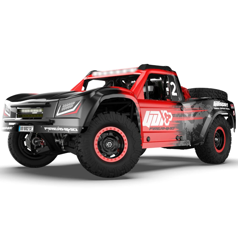 UDIRC 1002SE V2 1/10 Scale 4WD Brushless RC Truck - 60km/h High Speed, LED Lights, Gyro Stabilizer, All Terrain Off Road Remote Control Car for Adults & Kids - Perfect for Backyard Racing, Off-Road Adventures & RC Hobby Enthusiasts