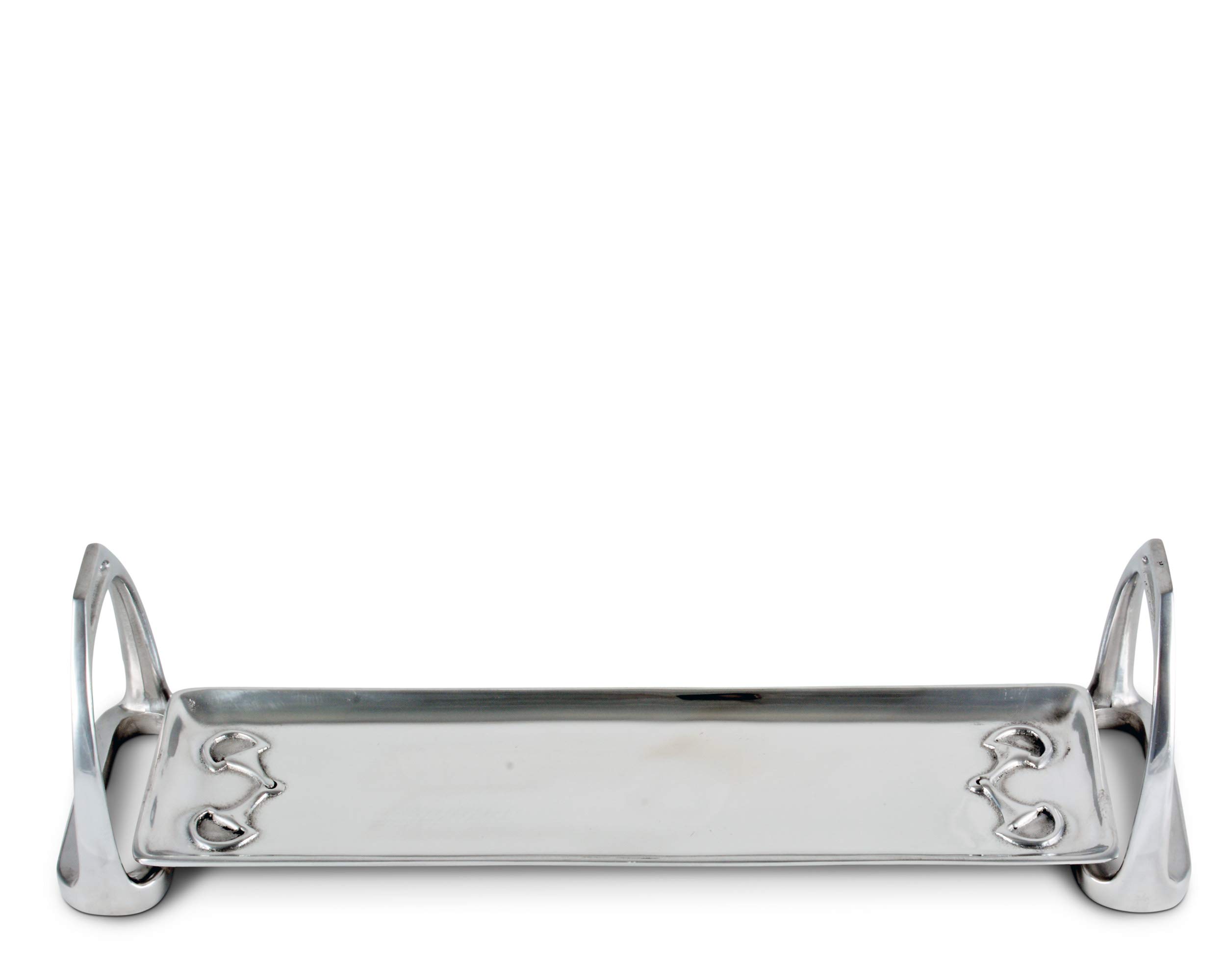 Arthur Court Equestrian Style Silver Metal Serving Tray - 4.5